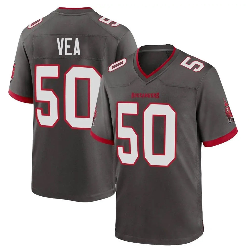Choea TB.Buccaneers #50 Vita Vea Player Pewter Alternate Home Game Stitched Jerseys