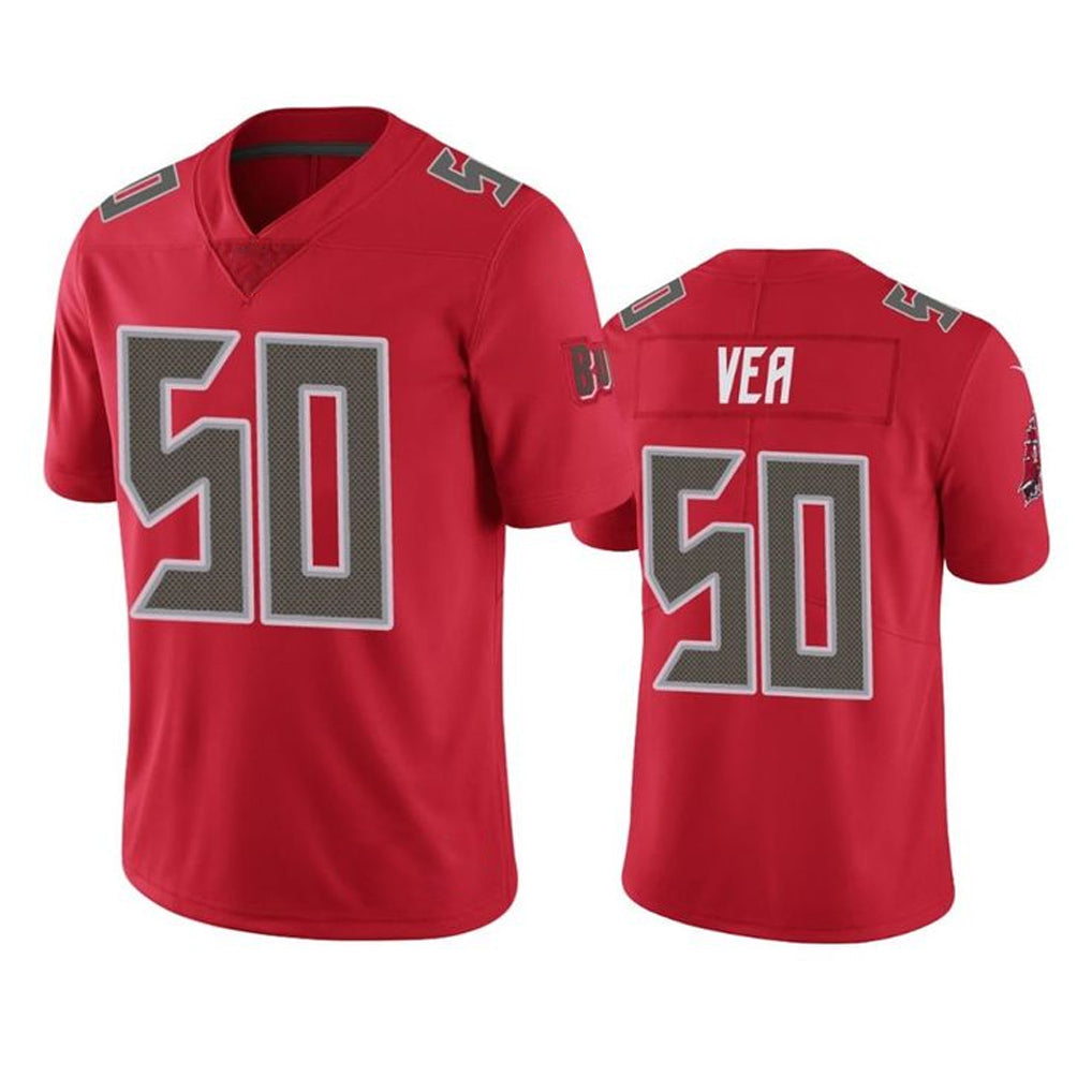 Choea TB.Buccaneers #50 Vita Vea Player Red Limited Color Rush Home Game Stitched Jerseys