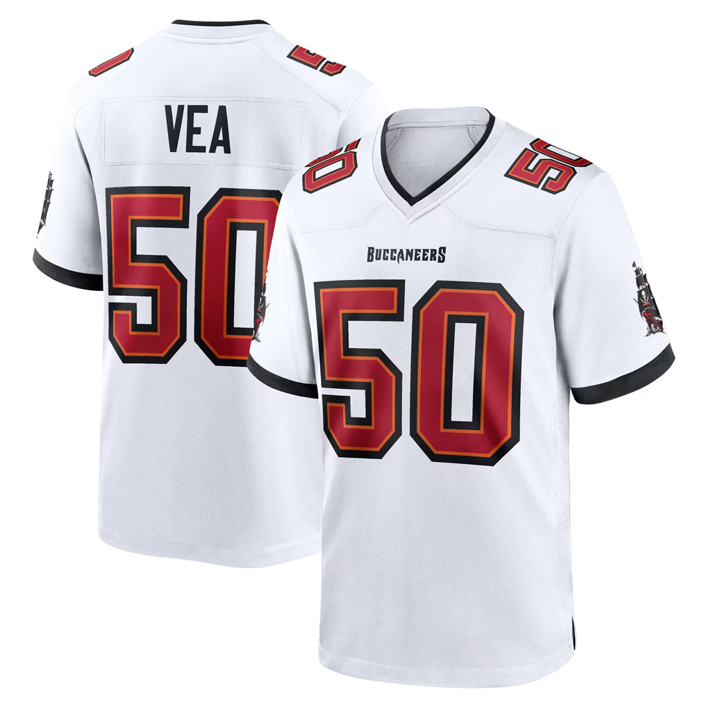 Choea TB.Buccaneers #50 Vita Vea Player White Home Game Stitched Jerseys