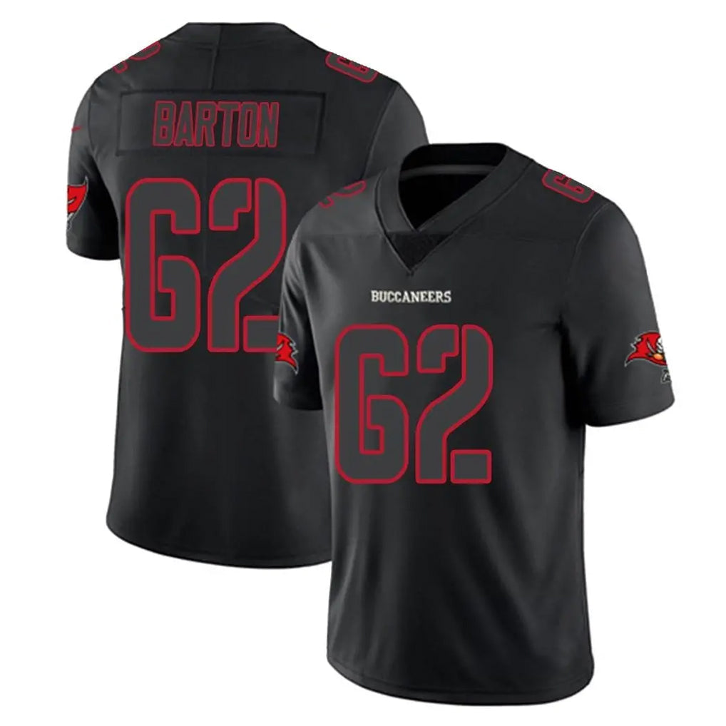 Choea TB.Buccaneers #62 Graham Barton Player Black Impact Limited Home Game Stitched Jerseys