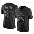 Choea TB.Buccaneers #62 Graham Barton Player Black Reflective Limited Home Game Stitched Jerseys