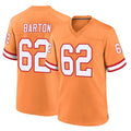 Choea TB.Buccaneers #62 Graham Barton Player Orange Throwback Home Game Stitched Jerseys