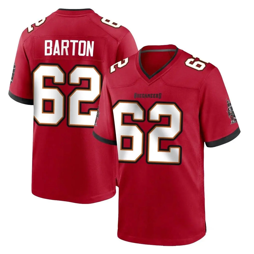 Choea TB.Buccaneers #62 Graham Barton Player Red Home Game Stitched Jerseys