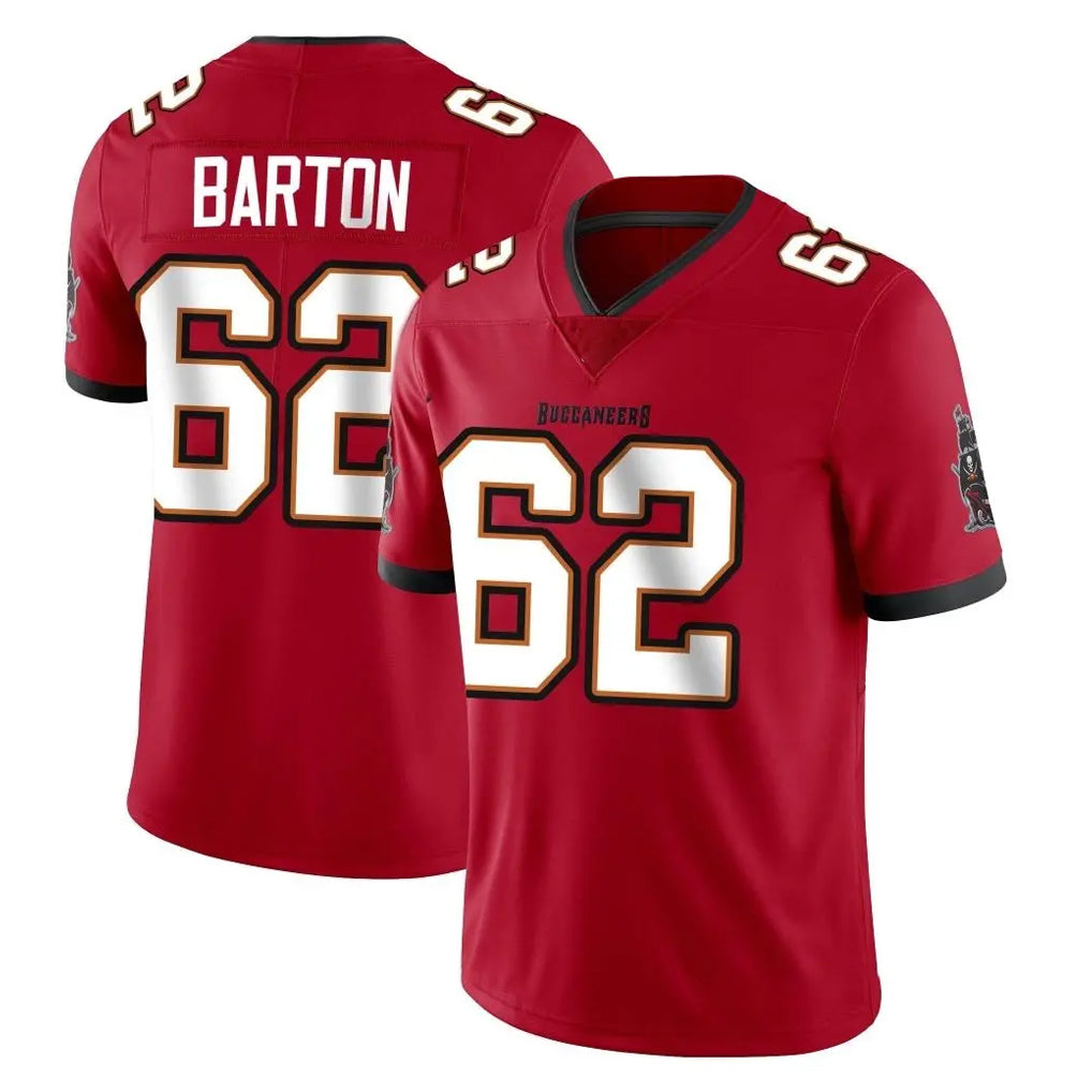 Choea TB.Buccaneers #62 Graham Barton Player Red Limited Vapor Home Game Stitched Jerseys