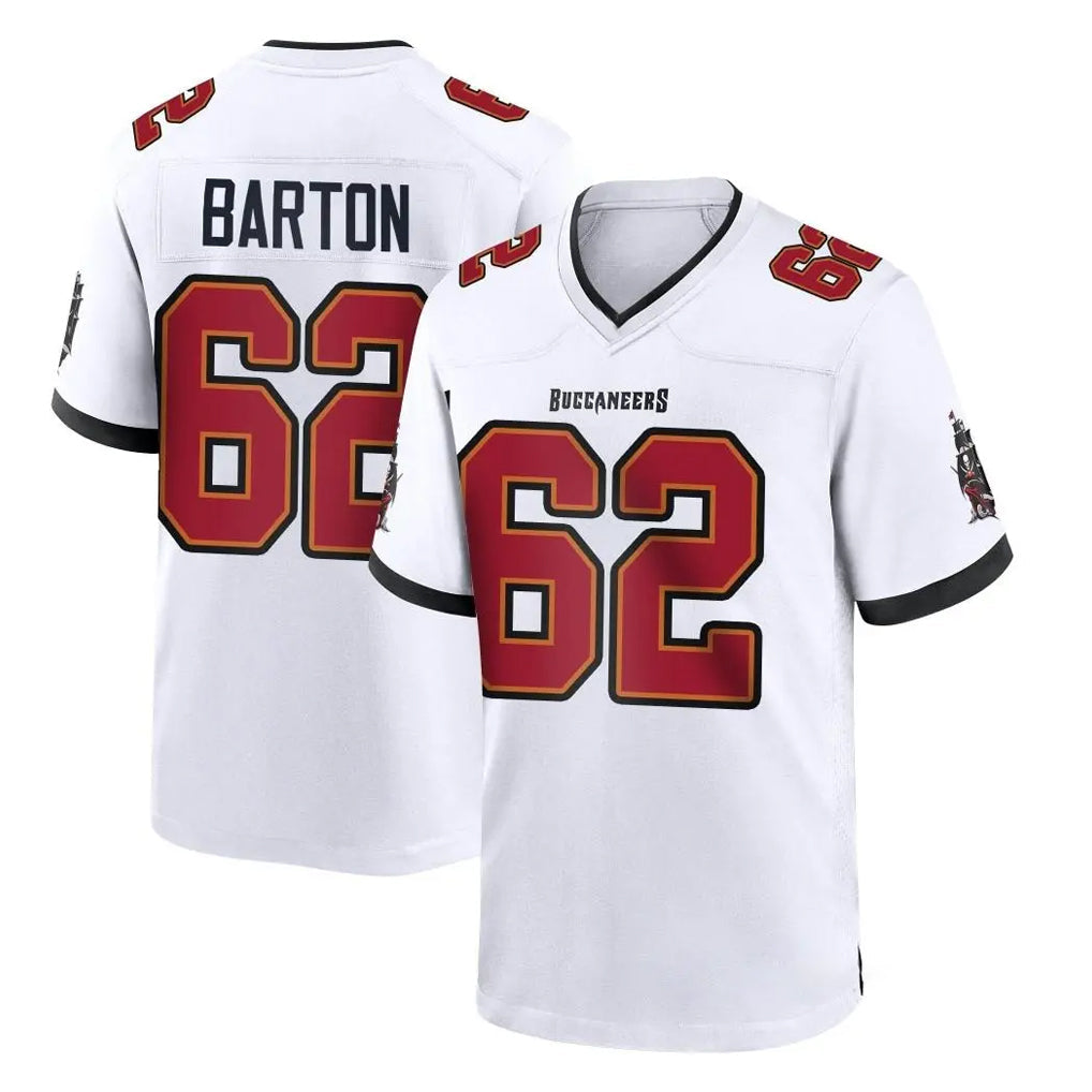 Choea TB.Buccaneers #62 Graham Barton Player White Home Game Stitched Jerseys