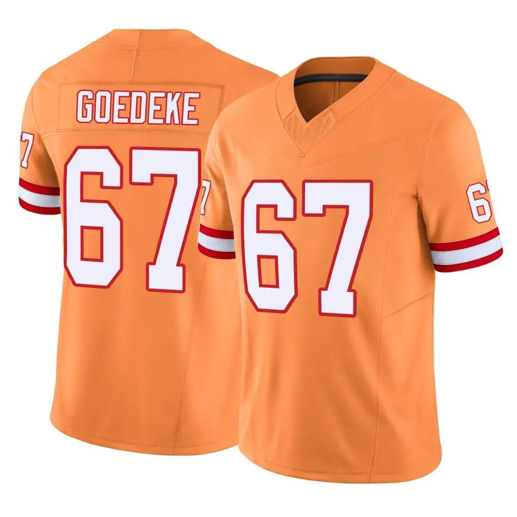 Choea TB.Buccaneers #67 Luke Goedeke Player Orange Limited Vapor F.U.S.E. Home Game Stitched Jerseys