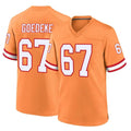 Choea TB.Buccaneers #67 Luke Goedeke Player Orange Throwback Home Game Stitched Jerseys