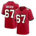 Choea TB.Buccaneers #67 Luke Goedeke Player Red Home Game Stitched Jerseys