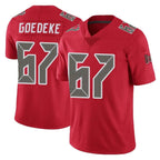 Choea TB.Buccaneers #67 Luke Goedeke Player Red Limited Color Rush Home Game Stitched Jerseys