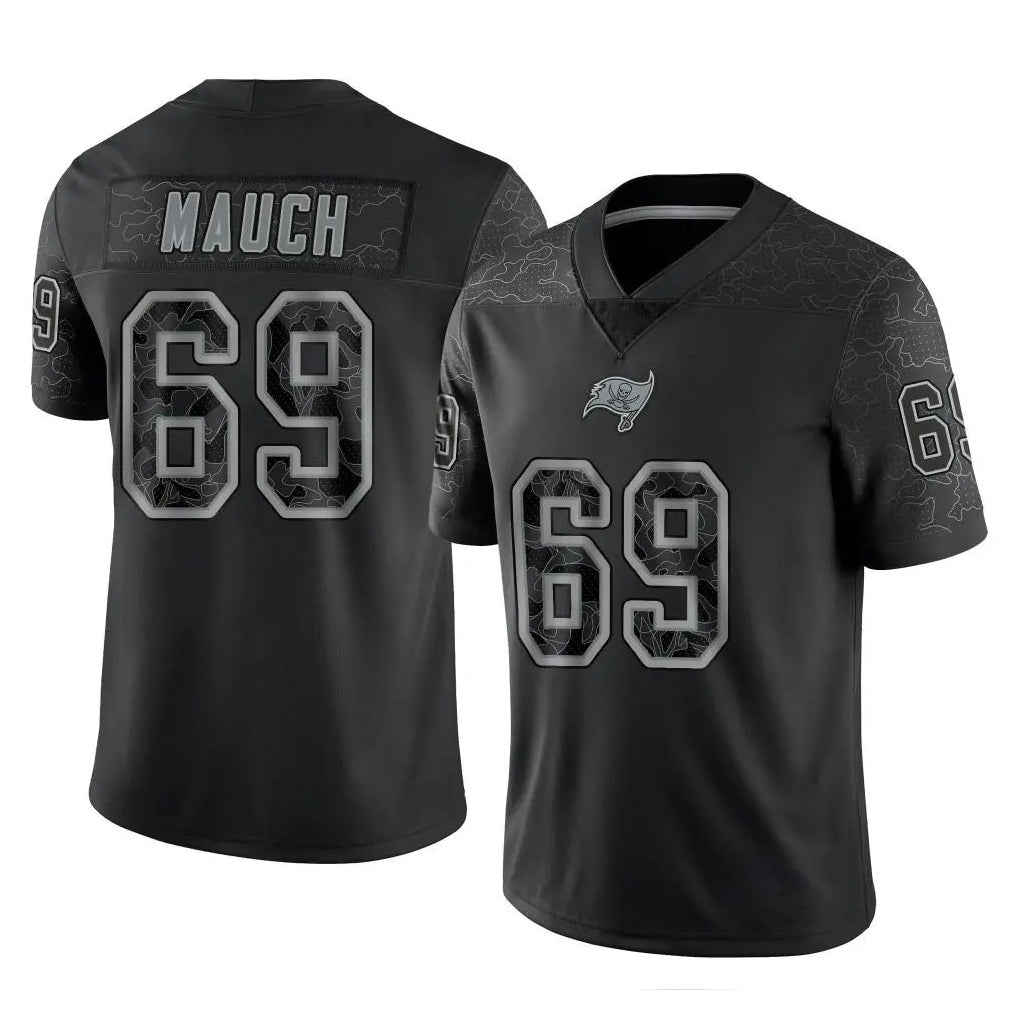 Choea TB.Buccaneers #69 Cody Mauch Player Black Reflective Limited Home Game Stitched Jerseys