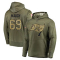 Choea TB.Buccaneers #69 Cody Mauch Player Olive Salute to Service Pullover Hoodie Home Game Stitched Jerseys