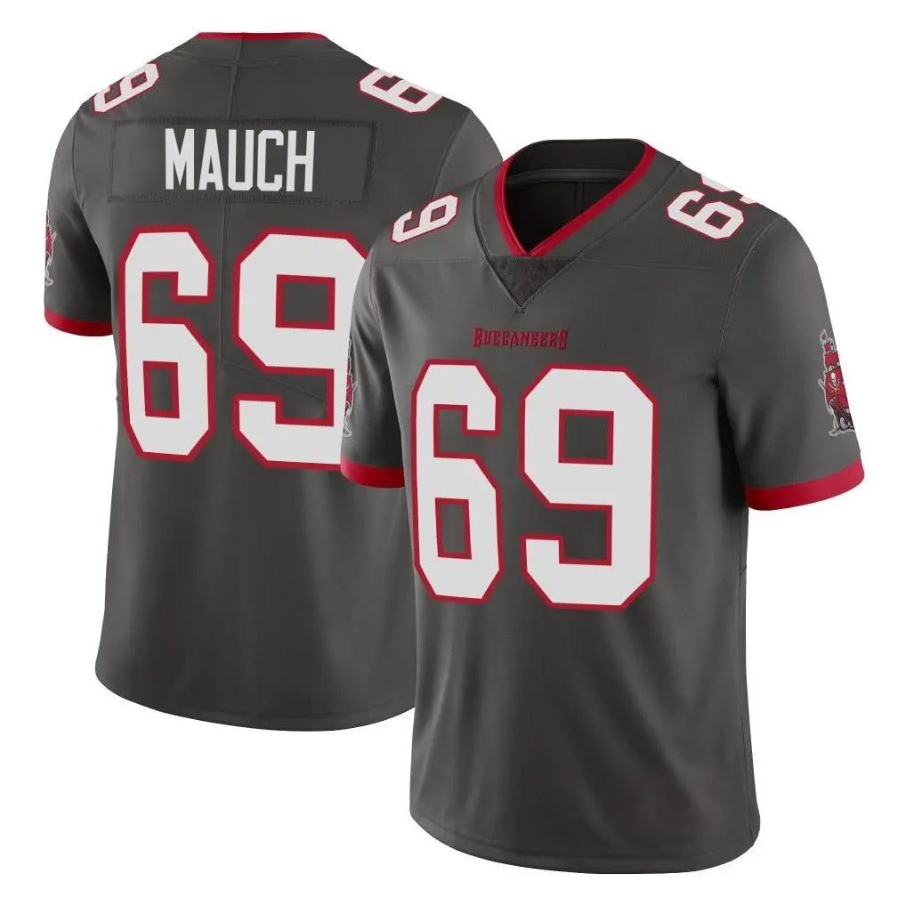 Choea TB.Buccaneers #69 Cody Mauch Player Pewter Limited Alternate Vapor Home Game Stitched Jerseys