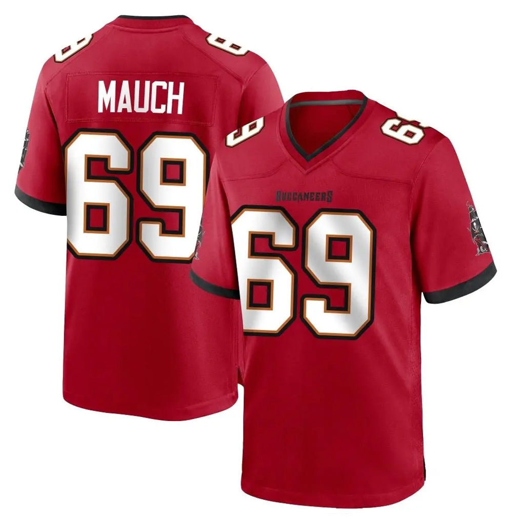 Choea TB.Buccaneers #69 Cody Mauch Player Red Home Game Stitched Jerseys