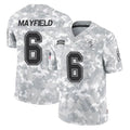 Choea TB.Buccaneers #6 Baker Mayfield Player Arctic Camo Limited Salute To Service Home Game Stitched Jerseys
