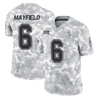 Choea TB.Buccaneers #6 Baker Mayfield Player Arctic Camo Limited Salute To Service Home Game Stitched Jerseys