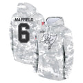 Choea TB.Buccaneers #6 Baker Mayfield Player Arctic Camo Limited Salute to Service Pullover Hoodies Game Stitched Jerseys