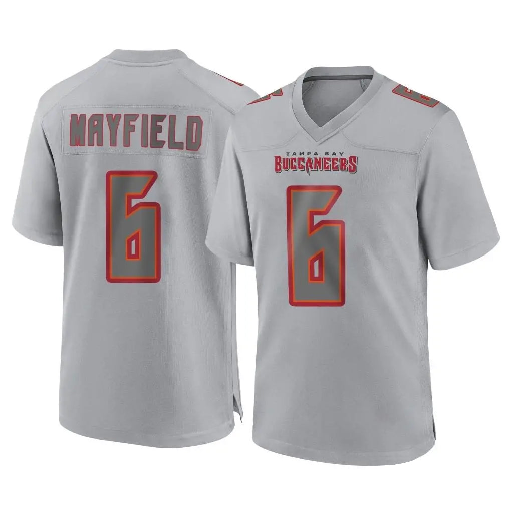 Choea TB.Buccaneers #6 Baker Mayfield Player Gray Atmosphere Fashion Home Game Stitched Jerseys