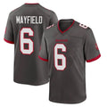 Choea TB.Buccaneers #6 Baker Mayfield Player Pewter Alternate Home Game Stitched Jerseys