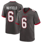Choea TB.Buccaneers #6 Baker Mayfield Player Pewter Alternate Home Game Stitched Jerseys