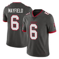 Choea TB.Buccaneers #6 Baker Mayfield Player Pewter Limited Alternate Vapor Home Game Stitched Jerseys