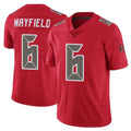 Choea TB.Buccaneers #6 Baker Mayfield Player Red Limited Color Rush Home Game Stitched Jerseys