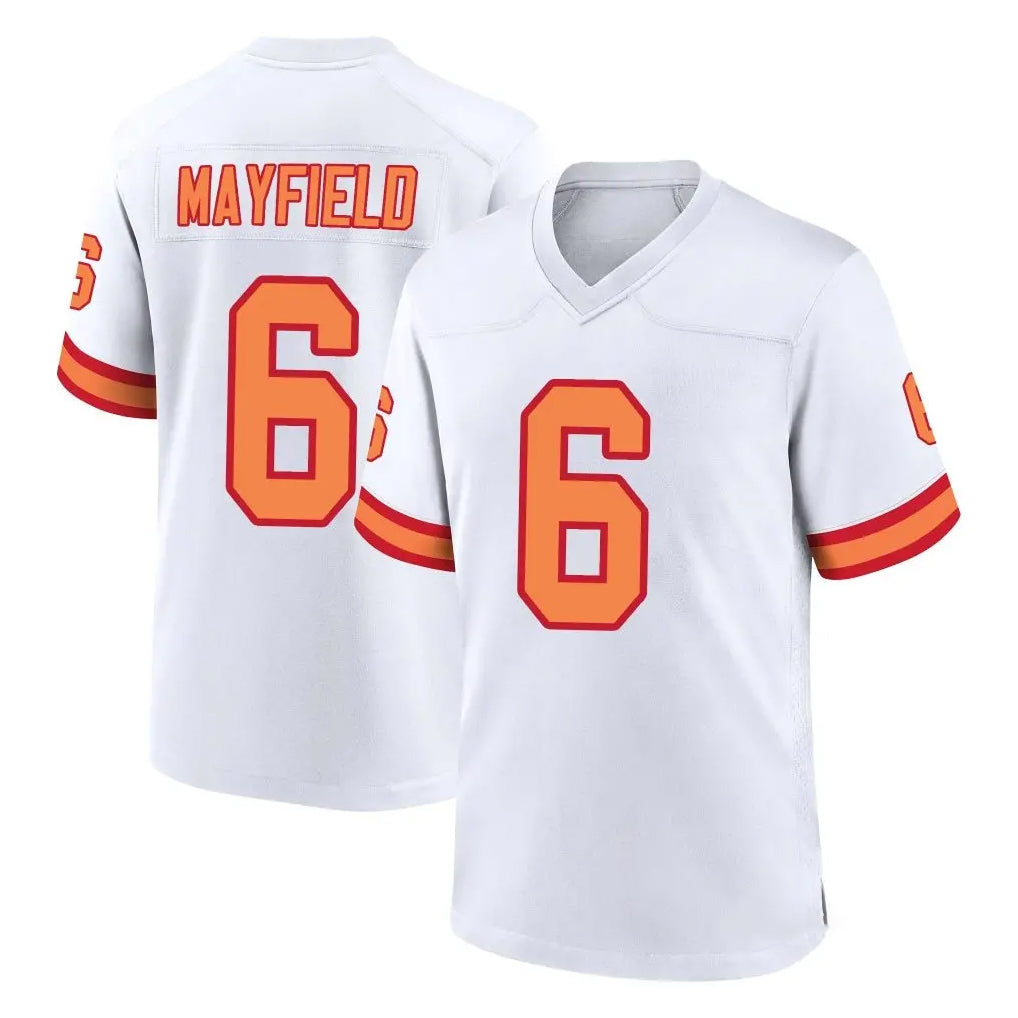Choea TB.Buccaneers #6 Baker Mayfield Player White '76 Home Game Stitched Jerseys