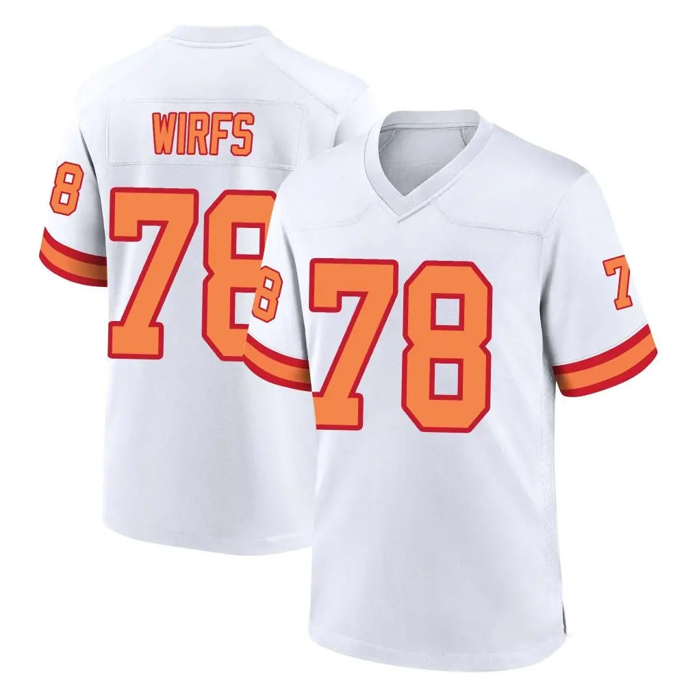 Choea TB.Buccaneers #78 Tristan Wirfs Player White '76 Home Game Stitched Jerseys
