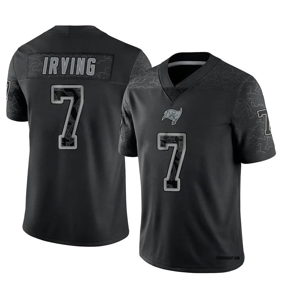 Choea TB.Buccaneers #7 Bucky Irving Player Limited Black Reflective Stitched Jerseys