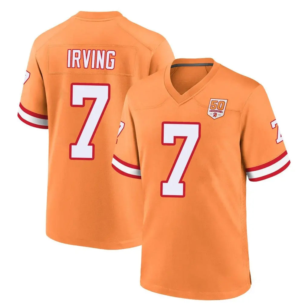 Choea TB.Buccaneers #7 Bucky Irving Player Orange Throwback Home Game Stitched Jerseys