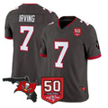 Choea TB.Buccaneers #7 Bucky Irving Player Pewter 50th Season Vapor Limited Home Game Stitched Jerseys