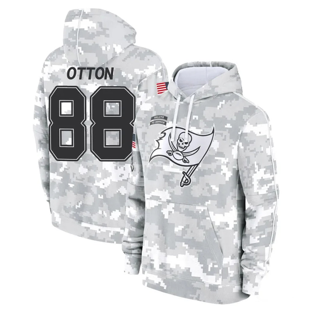Choea TB.Buccaneers #88 Cade Otton Player Arctic Camo Limited Salute to Service Pullover Hoodies Game Stitched Jerseys