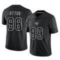 Choea TB.Buccaneers #88 Cade Otton Player Black Reflective Limited Home Game Stitched Jerseys