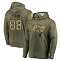 Choea TB.Buccaneers #88 Cade Otton Player Olive Salute to Service Pullover Hoodie Home Game Stitched Jerseys