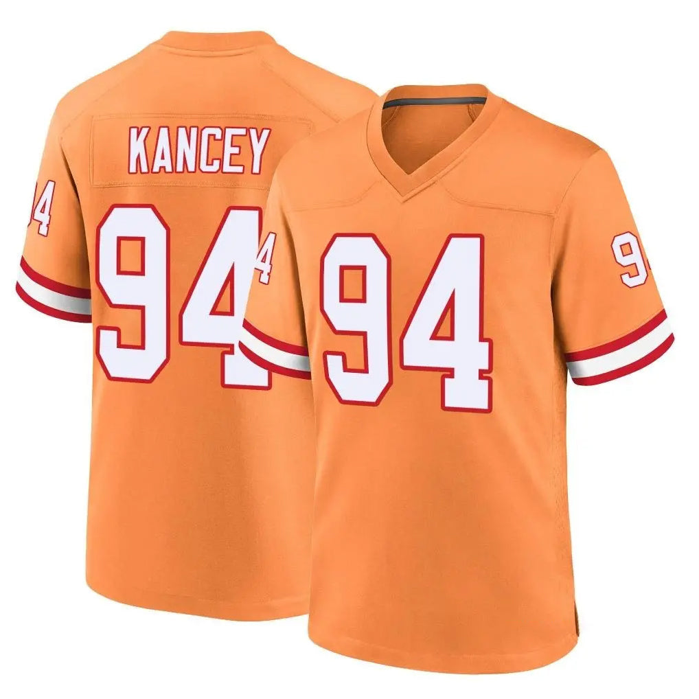 Choea TB.Buccaneers #94 Calijah Kancey Player Orange Throwback Home Game Stitched Jerseys