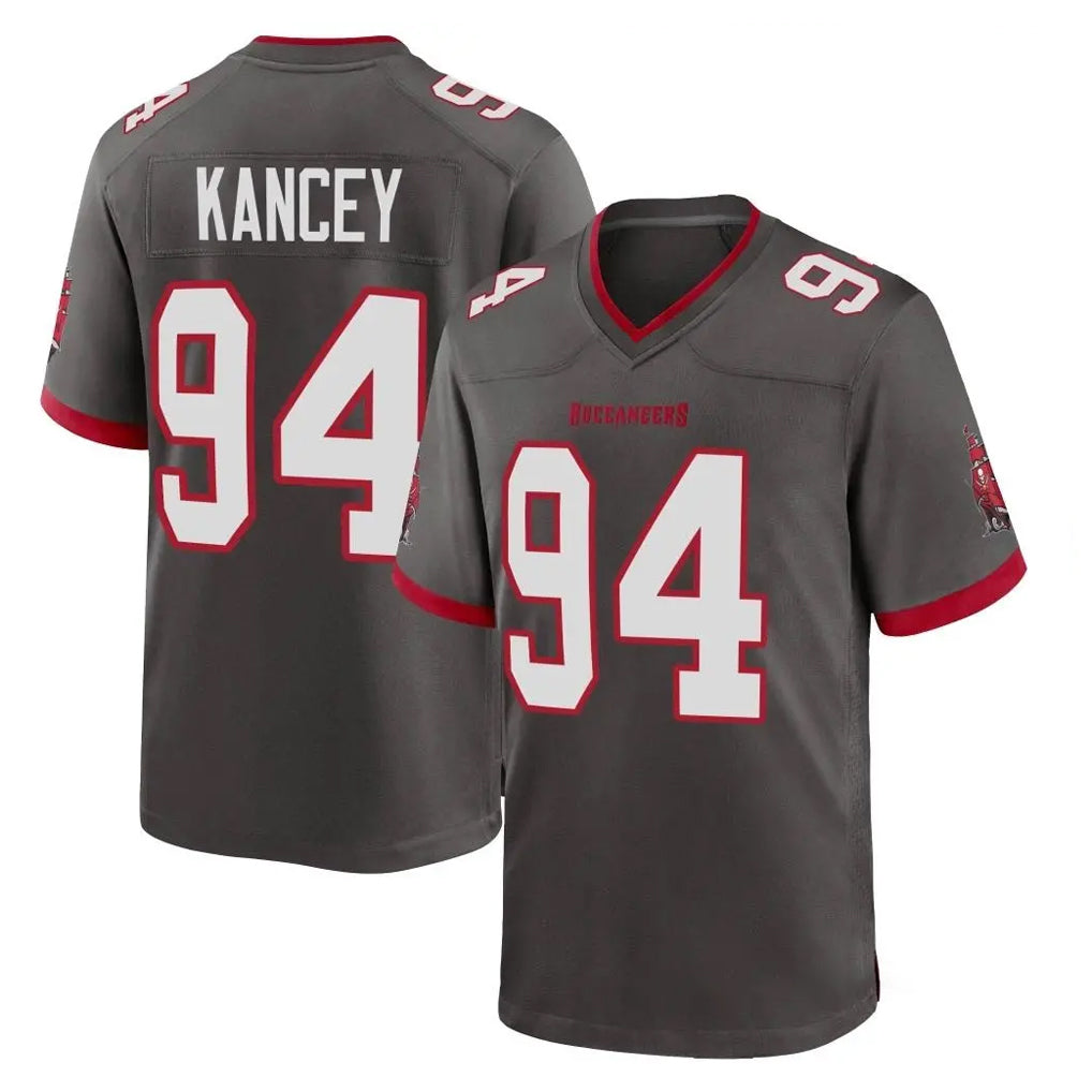 Choea TB.Buccaneers #94 Calijah Kancey Player Pewter Alternate Home Game Stitched Jerseys