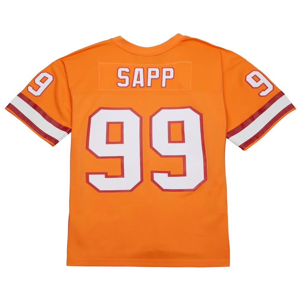 Choea TB.Buccaneers #99 Warren Sapp Mitchell & Ness Orange 1995 Legacy Replica Jersey Stitched Puhic