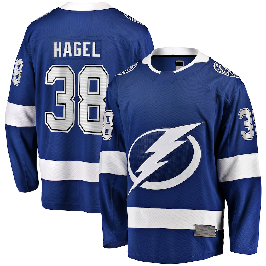 Choea TB.Lightning #38 Brandon Hagel Blue Home Breakaway Player Jerseys