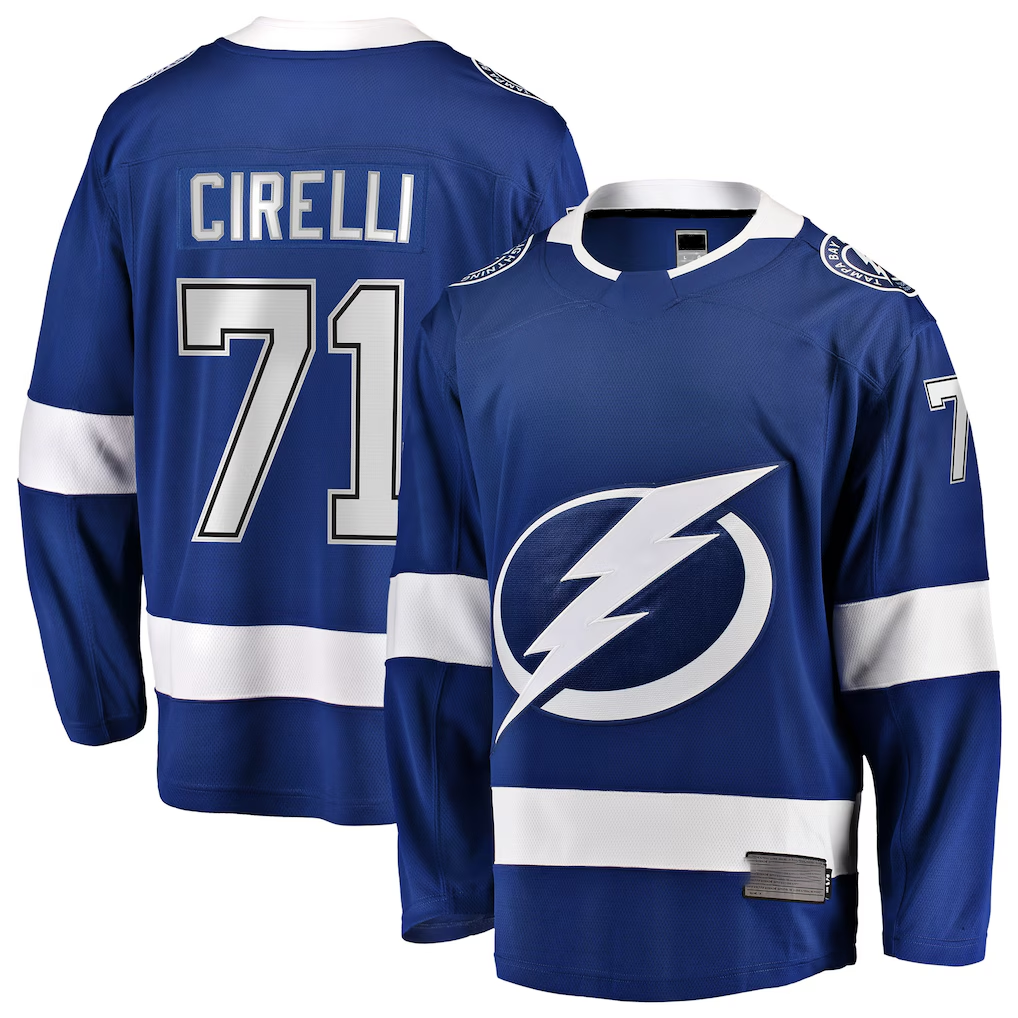 Choea TB.Lightning #71 Anthony Cirelli Blue Home Breakaway Player Jerseys