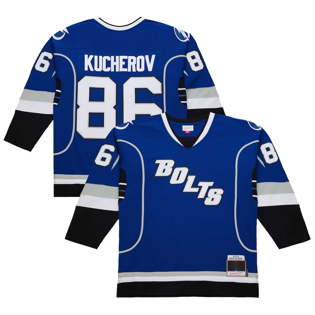 Choea TB.Lightning #86 Nikita Kucherov Blue 2013-14 Power Play Jerseys