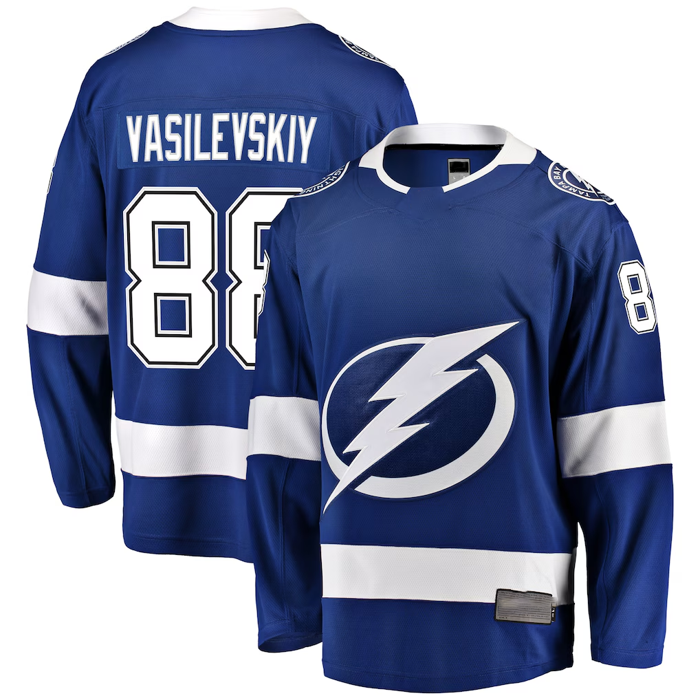 Choea TB.Lightning #88 Andrei Vasilevskiy Blue Home Premium Jerseys