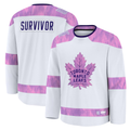 Choea T.Maple Leafs White Hockey Fights Cancer Survivor Practice Jerseys