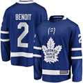 Choea T.Maple Leafs #2 Simon Benoit Blue Home Premier Breakaway Player Jerseys