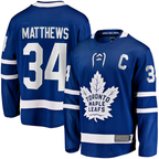Choea T.Maple Leafs #34 Auston Matthews Blue Captain Patch Home Breakaway Player Jerseys