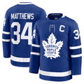 Choea T.Maple Leafs #34 Auston Matthews Blue Captain Patch Home Premium Jerseys