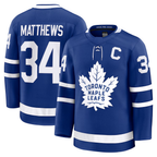 Choea T.Maple Leafs #34 Auston Matthews Blue Captain Patch Home Premium Jerseys