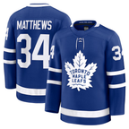 Choea T.Maple Leafs #34 Auston Matthews Blue Home Premium Jerseys