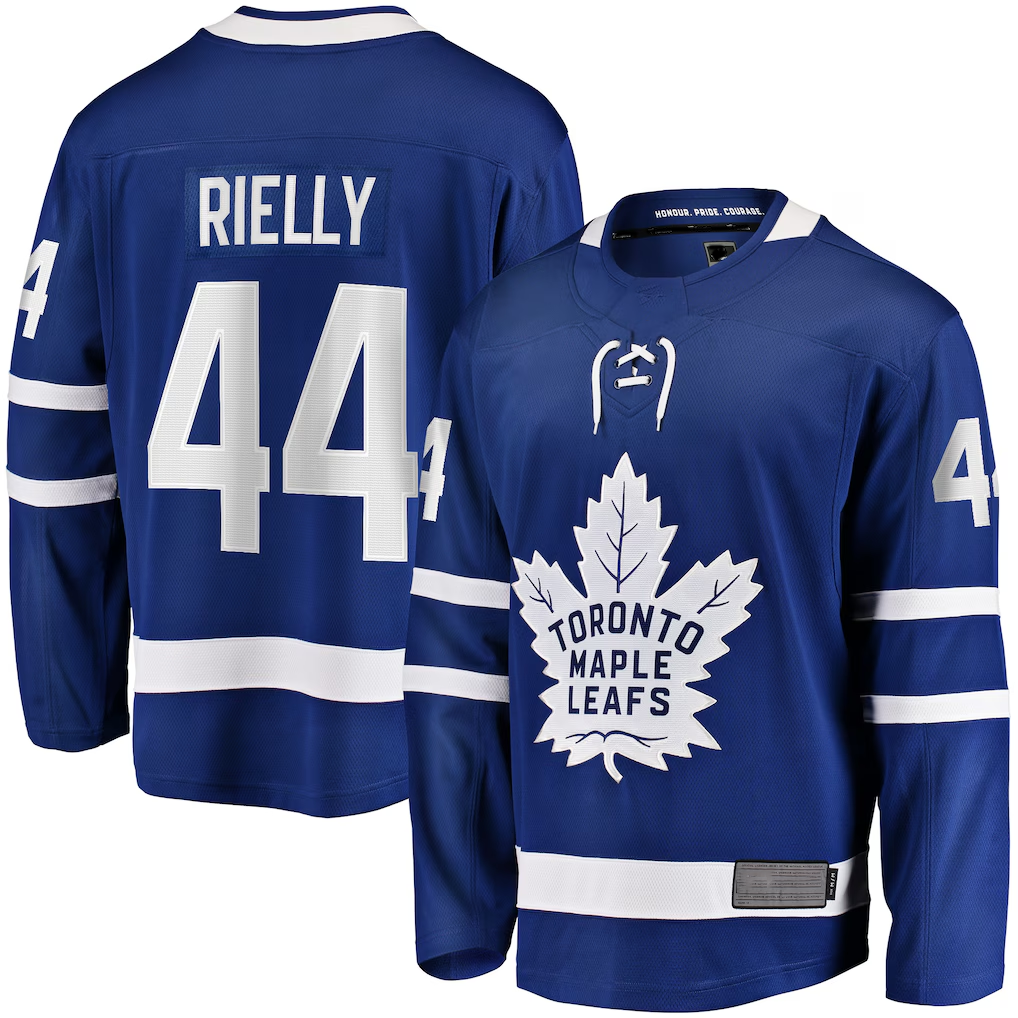 Choea T.Maple Leafs #44 Morgan Rielly Blue Home Breakaway Player Jerseys