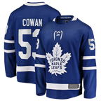 Choea T.Maple Leafs #53 Easton Cowan Blue Home Breakaway Jerseys