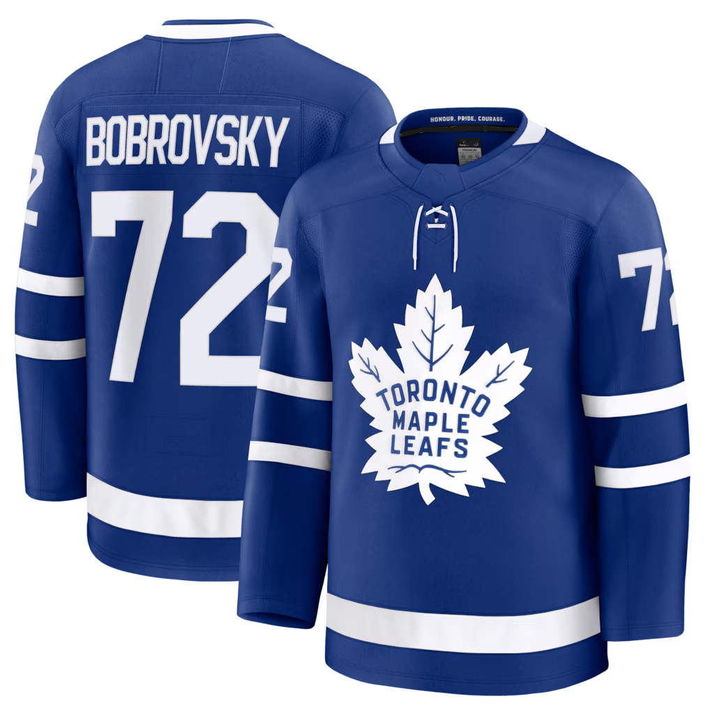 Choea T.Maple Leafs #72 Sergei Bobrovsky Blue Home Premium Jerseys
