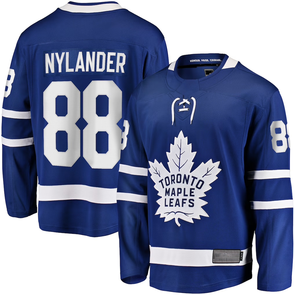 Choea T.Maple Leafs #88 William Nylander Blue Home Breakaway Player Jerseys